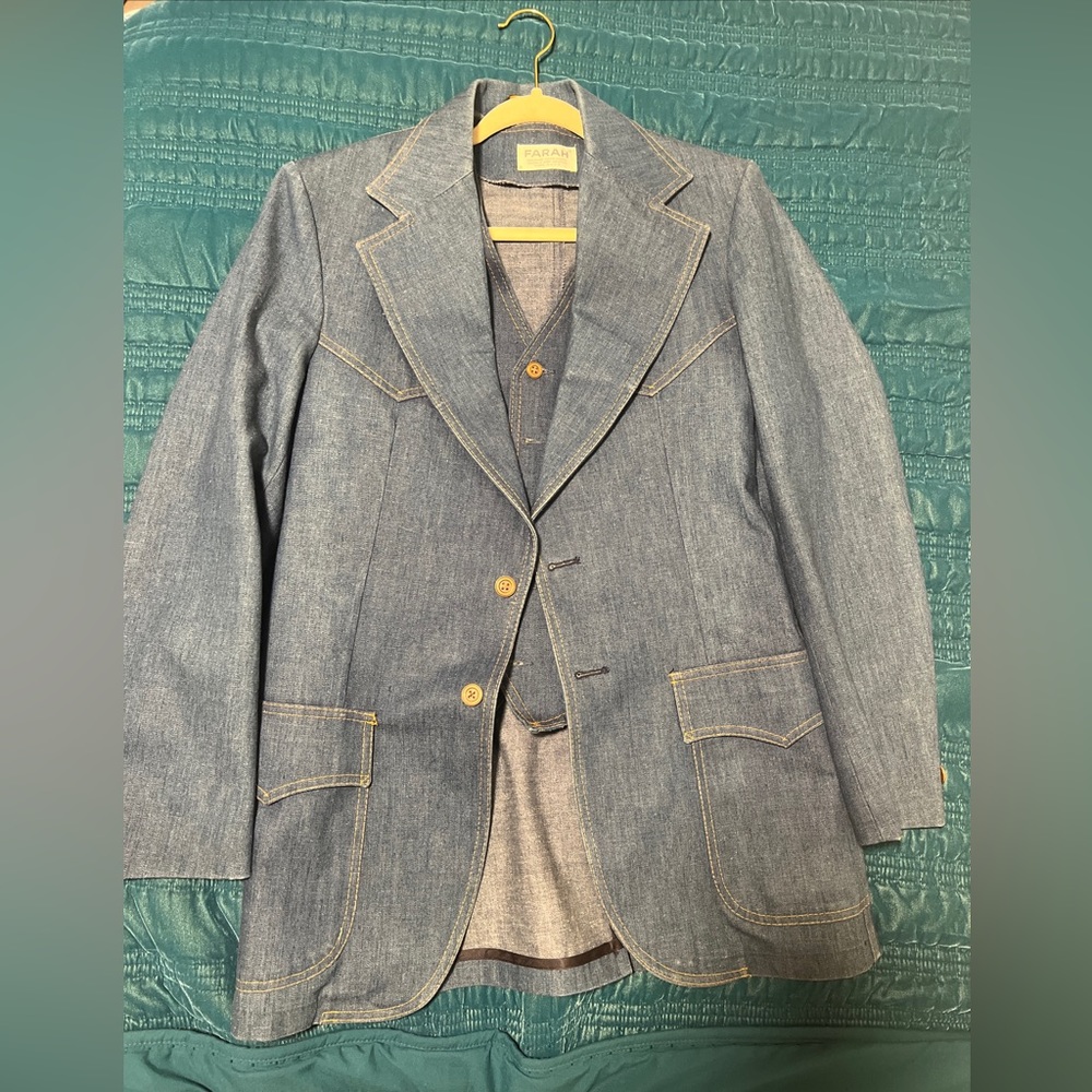 Vintage Farah Denim Blazer and Vest